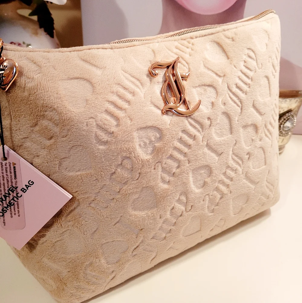 🌺Juicy Couture Logo Cosmetic Bag Cosmetic Case Travel Bag